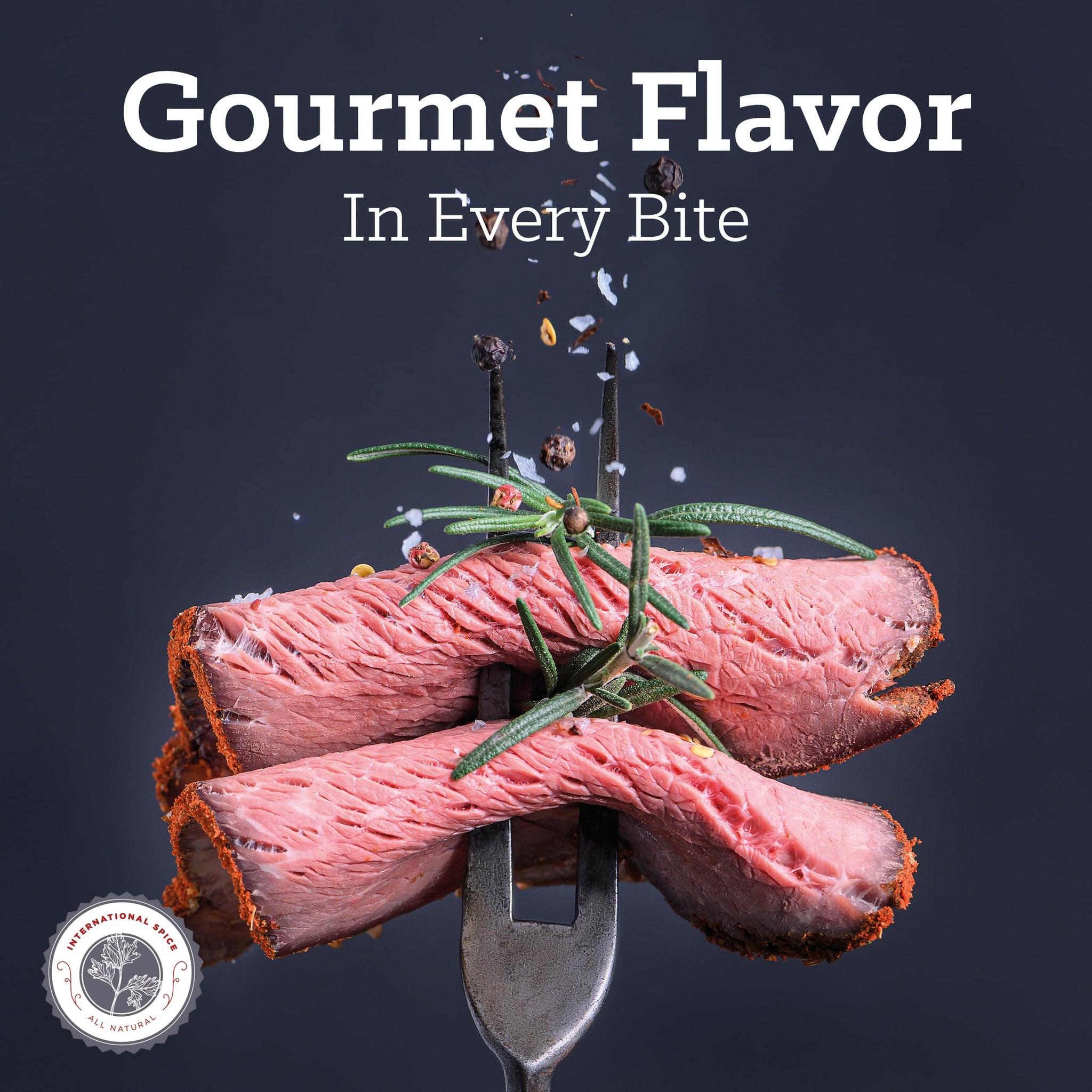 Pastrami Rub Seasoning by International Spice, Pastrami Spice Seasoning for Smoked Meat, Chicken, and Salmon, Gourmet Kitchen Spice, Cooking Gifts