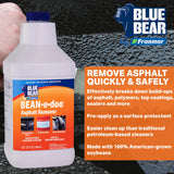 Blue Bear BEAN-e-doo Asphalt Remover - Low?Odor, Soy?Based Asphalt & Tar Remover for Tools & Equipment - Fast- Softening, Easy Rinse (1 Gallon)