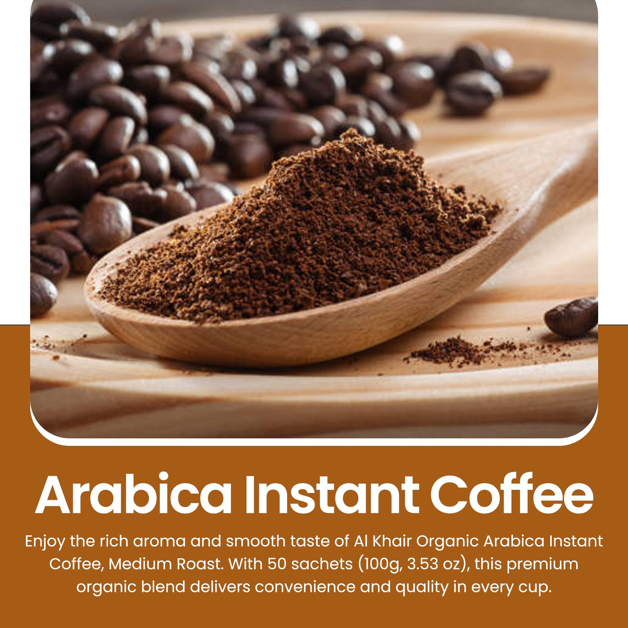 Al Khair Saudi Instant Classic Coffee Packets,Non GMO Verified (2gx50Stx) 100g