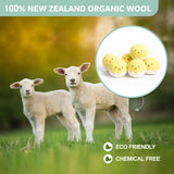 Calindiana 100% Organic Premium New Zealand Wool Dryer Balls Laundry Reusable Fabric Softener, Cute Dryer Sheets Alternative, Anti Static XL Size 6