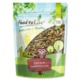 Food to Live Dry Roasted Sunflower and Pumpkin Seed Mix with Himalayan Salt, 2 Pounds - Oven Roasted, Lightly Salted, No Oil, Rich in Protein, Perfect