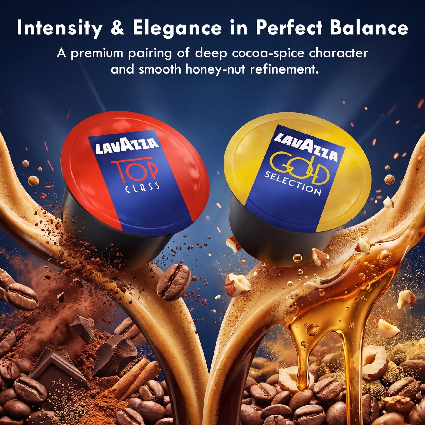 Lavazza Blue Coffee Capsules Variety Pack - 100 Count - Includes Decaf Dek, Gran Espresso, Top Class & Gold Selection - Compatible with Lavazza LB