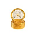 Sedmoon 24 Pack Reusable Plastic Paper Plate Holders Heavy Duty Woven Paper Plate Holder, Gold