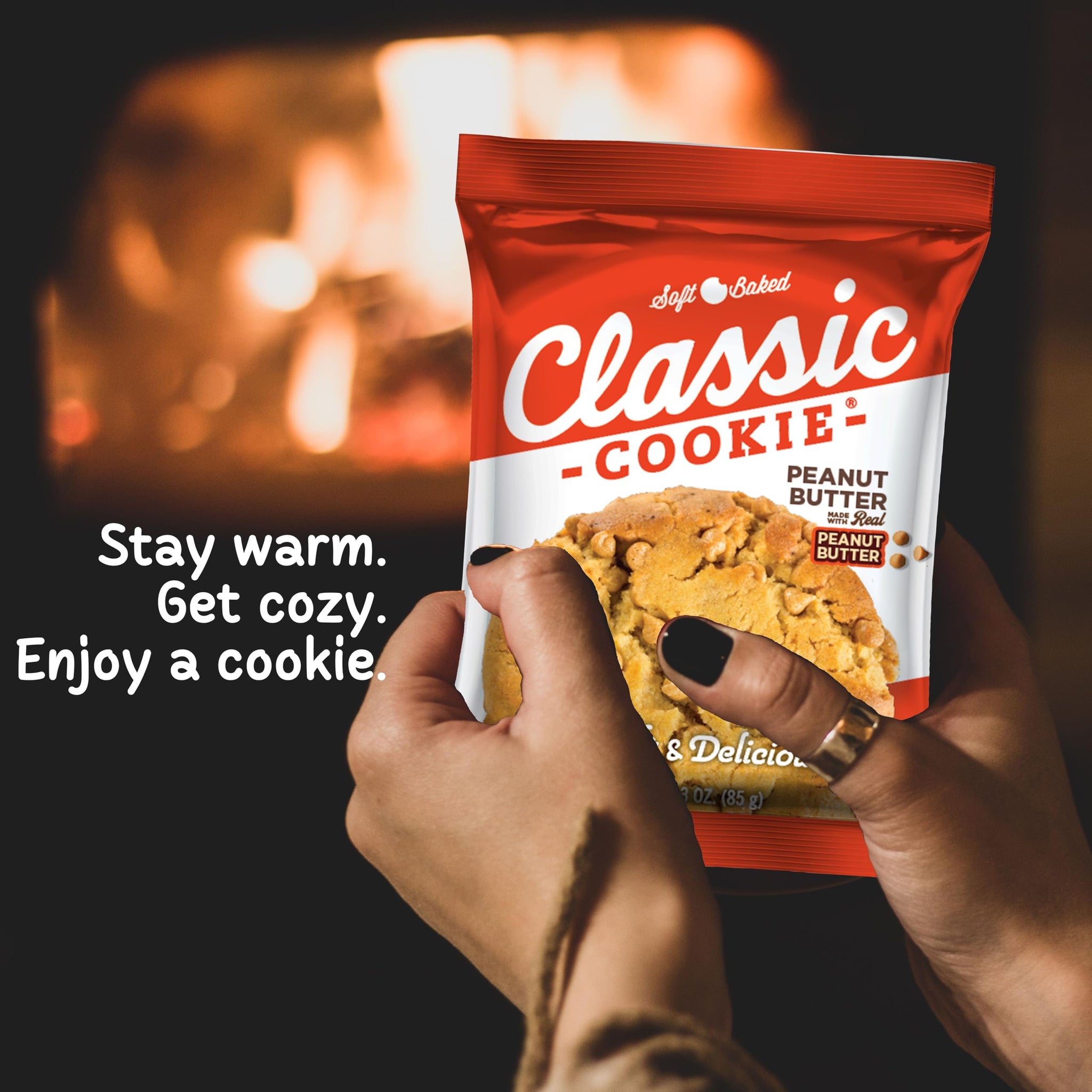 Classic Cookie, Soft Baked Cookie, Peanut Butter 3oz, 8 Count Pack