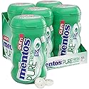 MENTOS Pure Fresh Sugar Free Gum, Spearmint, 50 Piece Bottle, Pack of 4