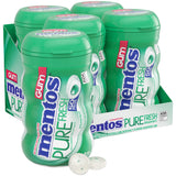 MENTOS Pure Fresh Sugar Free Gum, Spearmint, 50 Piece Bottle, Pack of 4