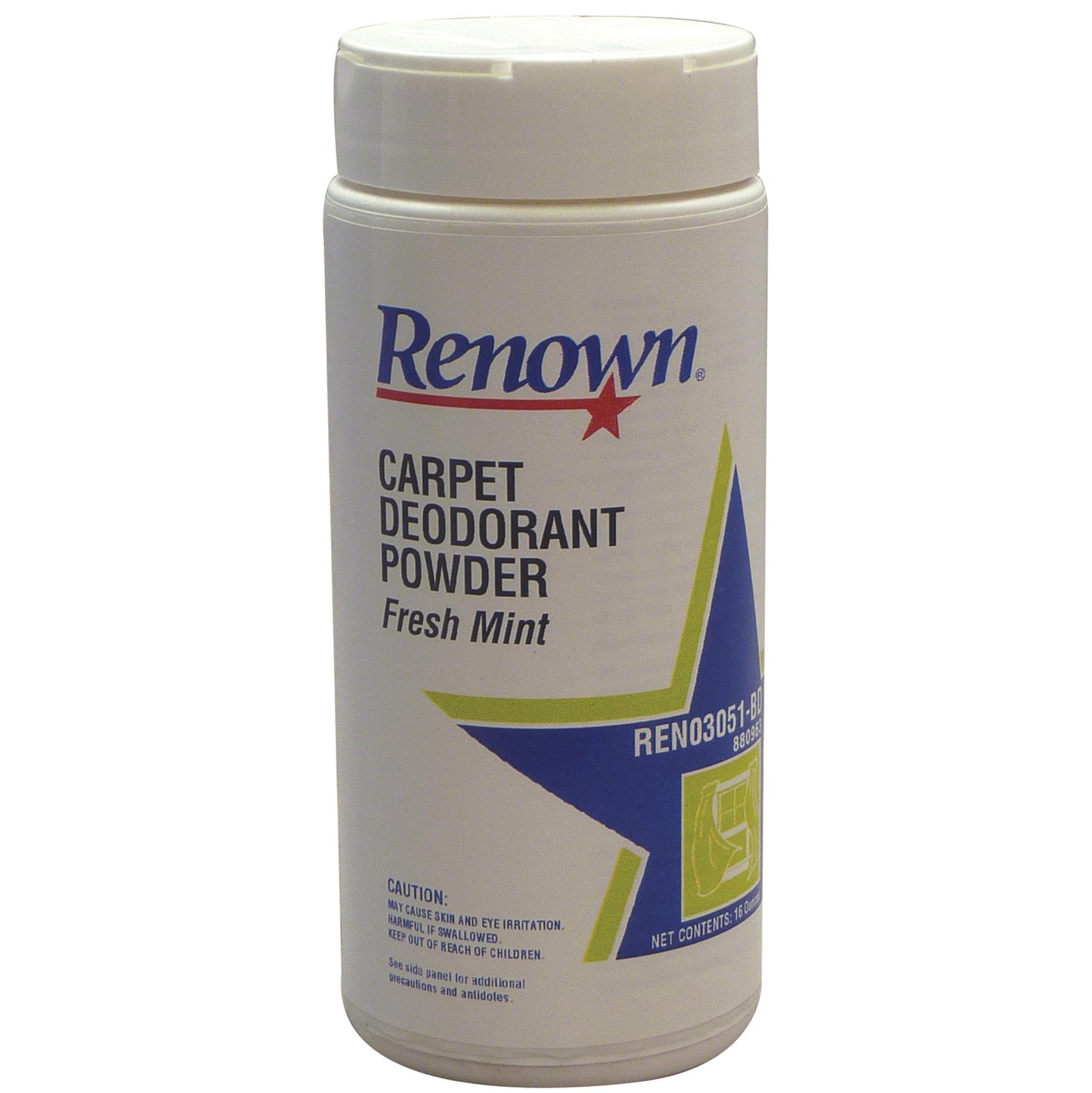 Renown REN03051-BD Carpet Deodorant Powder, Fresh Mint, 1-Pound Container
