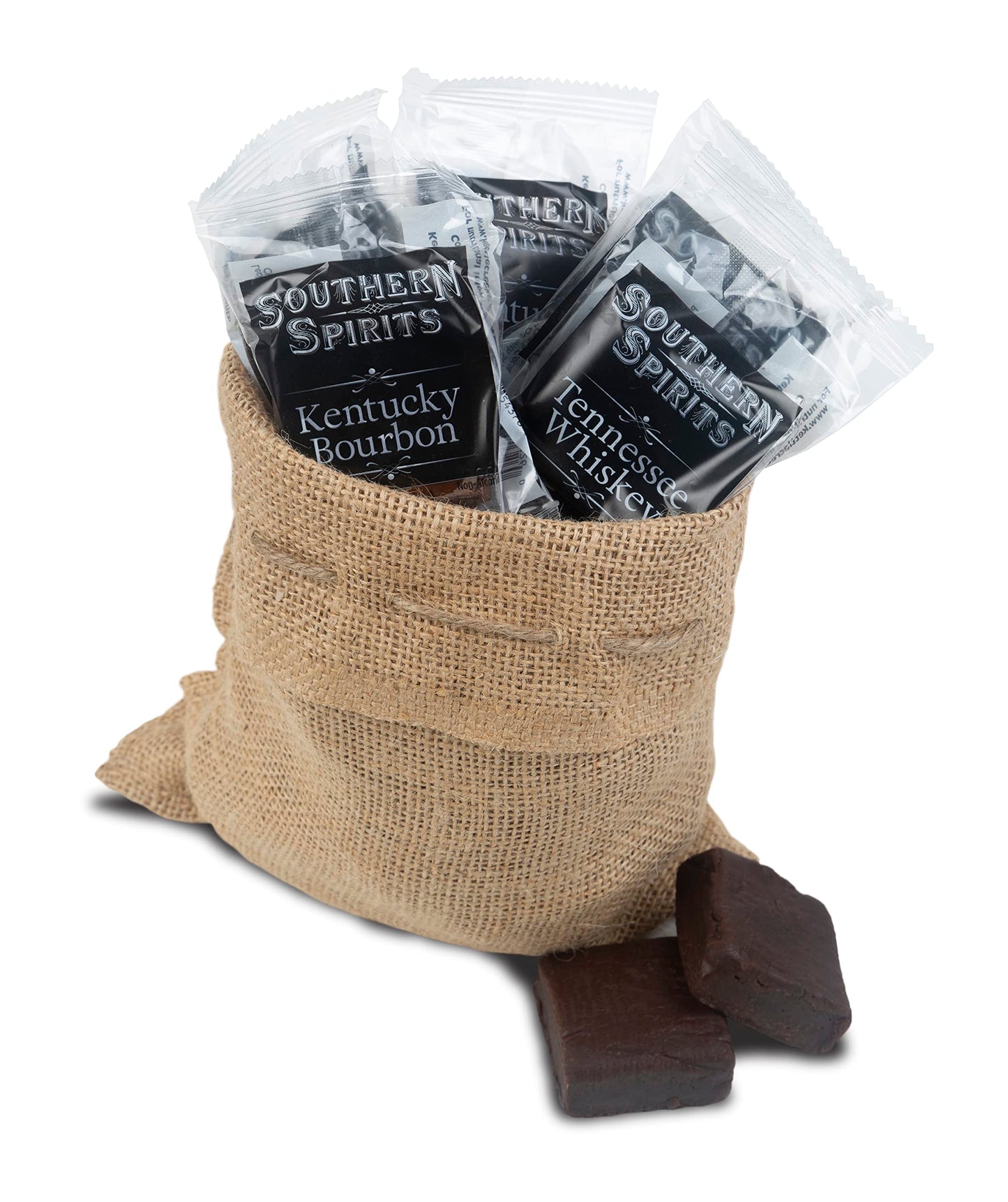 Kettle Creek Snacks Southern Spirits Sampler - Tennessee Whiskey Fudge & Kentucky Bourbon Fudge (Non-Alcoholic) 12 - 2 Oz. Individually Wrapped