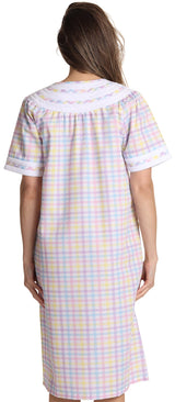 Dreamcrest Short Sleeve Zipper Front Duster 8513-1-M