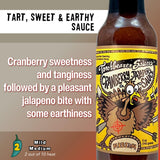 Torchbearer Sauces Cranberry Jalapeno Hot Sauce, 5oz Medium Heat Level 2 - All Natural Hot Sauce, Extract-Free, Preservative-Free, Made in USA