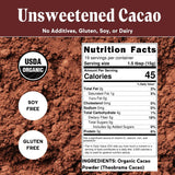 Raaka Chocolate Organic Cacao Powder - Unsweetened, Non-Alkalized, Perfect for Baking, Substitute for Cocoa Powder - Gluten-Free, Soy-Free, Sugar-Free, Allergen-Friendly - 8oz Resealable Bag