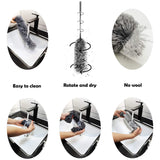 5-in-1 Microfiber Duster with Extension Pole (30-100") Kit for High Ceiling, Fan, Cobweb, Blind & Furniture, Bendable Washable Heads, Reusable Dusters