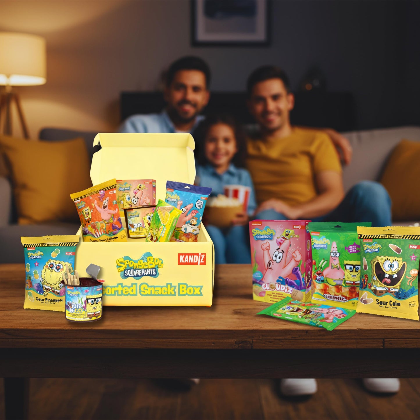 Assorted Snack Box by KANDIZ | 9 Count Variety Confectioneries Pack with Filled Biscuits, Gummies, Wafers & More | Ultimate Themed Treats Collection |