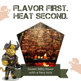 WarPig BBQ FUBAR Flamethrower BBQ Sauce - Spicy Habanero Texas Style Barbecue Sauce for Ribs, Wings, and Pulled Pork - Sweet & Smoky Heat BBQ Sauce