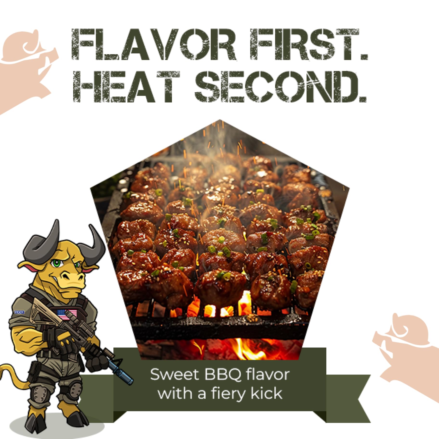 WarPig BBQ FUBAR Flamethrower BBQ Sauce - Spicy Habanero Texas Style Barbecue Sauce for Ribs, Wings, and Pulled Pork - Sweet & Smoky Heat BBQ Sauce