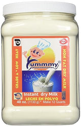 Yummmy Instant Nonfat Powdered Dry Milk - Leche en polvo, 2.5 Lbs. (40 Oz), Grade A, Kosher and Halal Certified, Made in USA