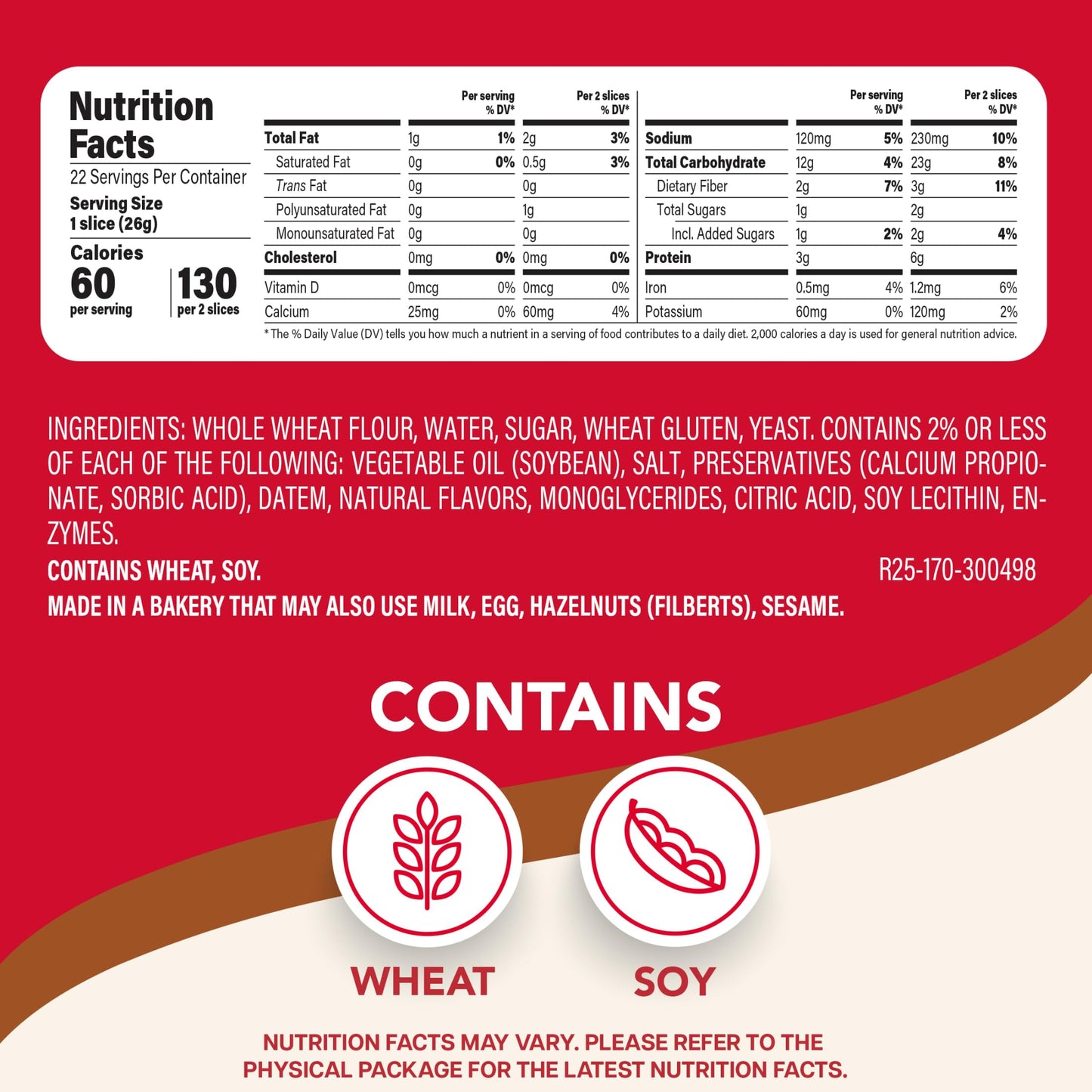 Sara Lee Classic 100% Whole Wheat Bread-2pack