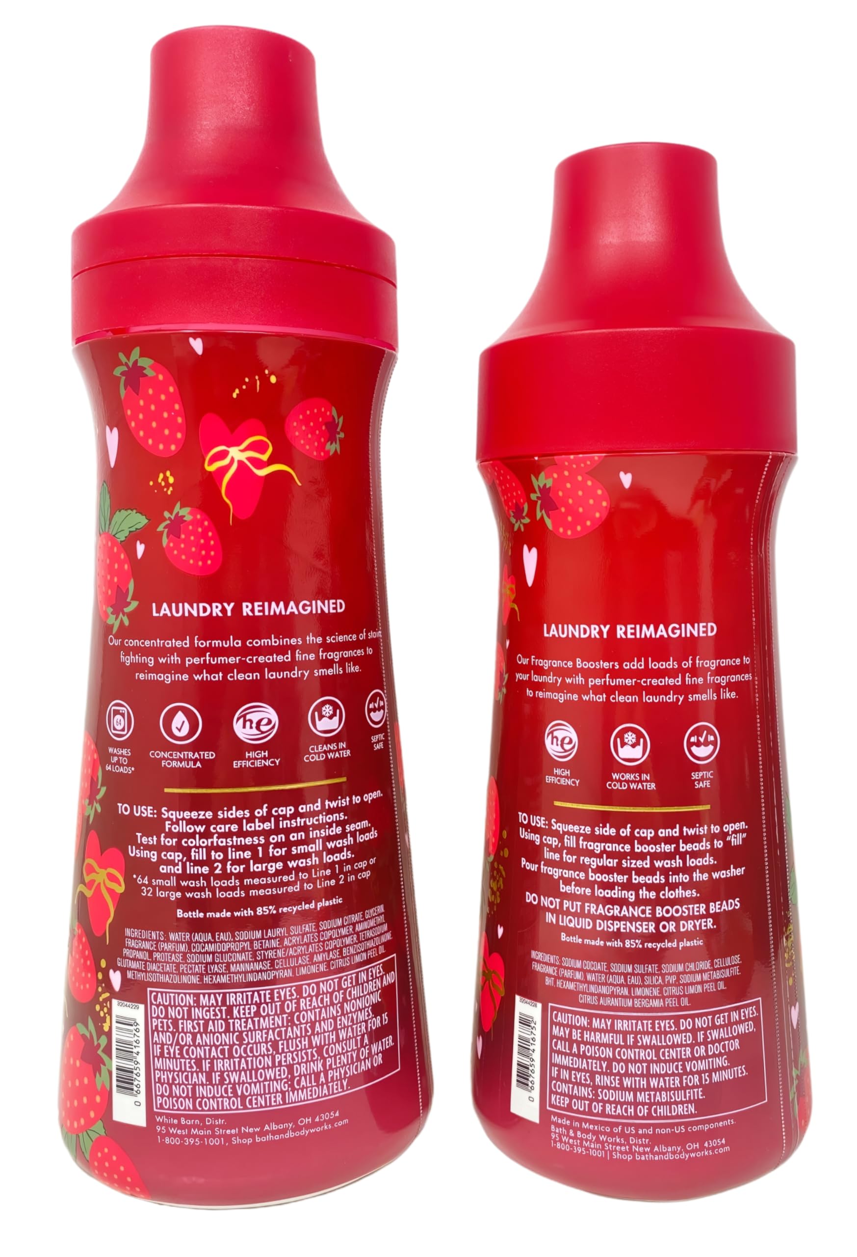 Bath & Body Works Strawberry Pound Cake Laundry Detergent and Fragrance Booster with a Cherry On Top Soap