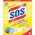 S.O.S-10002 , Steel Wool Soap Pads, 10 Ct