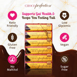 ChocoPerfection Sugar Free Dark Chocolate Bars - European Style Chocolate Keto Friendly, Gluten Free Vegan, Fiber Rich Low Carb Chocolate Snack Bars