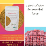 Spice Hut - Madras Curry Powder, Organic, No Salt, Madras Masala Indian Seasoning for Cooking Spicy South Asian Food / Yellow Indian Curry Desi Spice