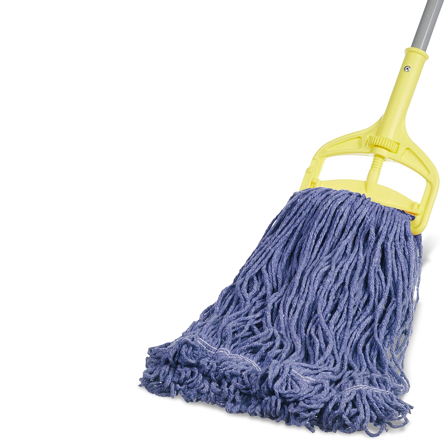 Amazon Basics Loop-End Synthetic Mop Head, 5-Inch Headband, Large, Machine Washable, Blue, 6-Pack