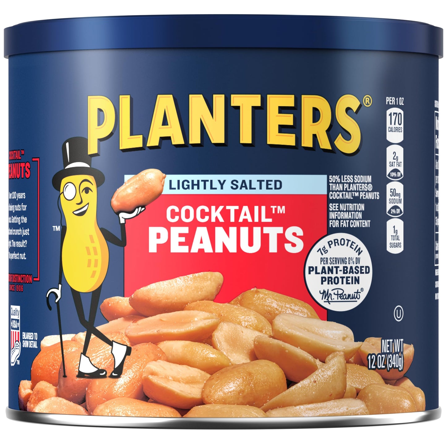 PLANTERS Lightly Salted Peanuts 12 oz Jars (Pack of 1)