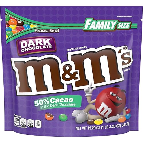 M&M Chocolate Candy - Dark Chocolate 19.2 OZ
