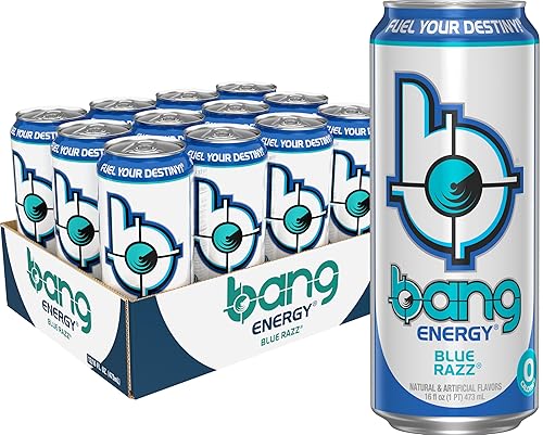 Bang Energy Blue Razz, Sugar-Free Energy Drink, 16-Ounce
