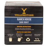 Yellowstone Ranch House Dark Roast Coffee, Single Serve Recyclable Pods/Cups, 100% Arabica Beans, 12 Count