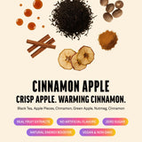 Zest Cinnamon Apple Spice Energy Tea - High Caffeine Black Tea Bags for Focus, Clarity & Morning Energy - Natural Non-GMO Caffeinated Breakfast Tea