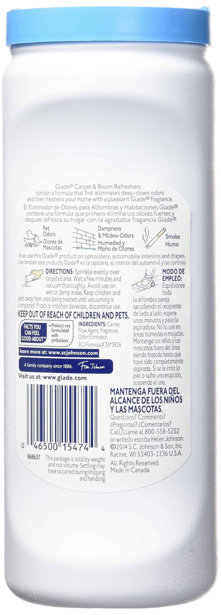 Glade Carpet and Room Refresher, Deodorizer for Home, Pets, and Smoke, Clean Linen, 32 Oz