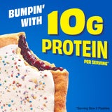 Pop-Tarts Protein Toaster Pastries, 10g Protein, Bumpin' Blueberry, 14.3oz Box (8 Pop-Tarts)