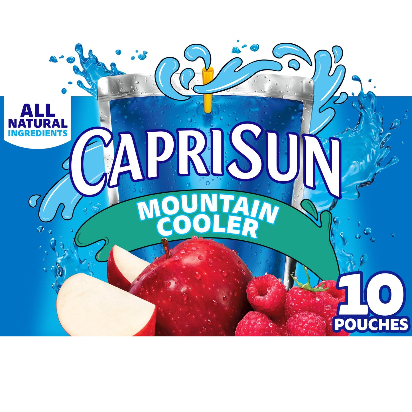 Capri Sun Mountain Cooler Mixed Fruit Naturally Flavored Juice Drink (10 ct Box, 6 fl oz Pouches)