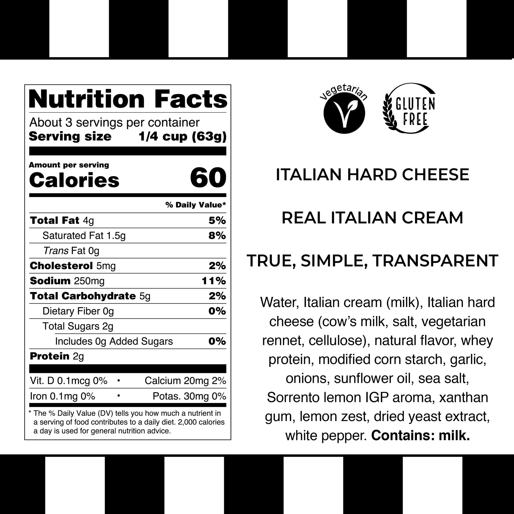 Italians Do It Better Lemon'cello Lemon Alfredo Sauce - Creamy Italian Alfredo with Sorrento Lemon IGP, Parmigiano Cheese & Olive Oil - No Sugar
