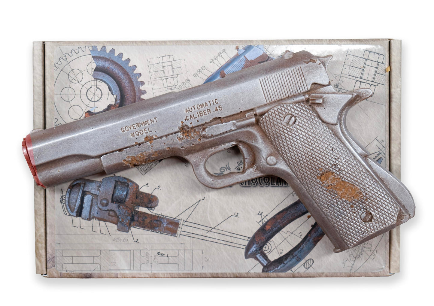 Chocolate Gift Box, Milk Chocolate Gun, Edible Gift Set for Men, 13 Ounces