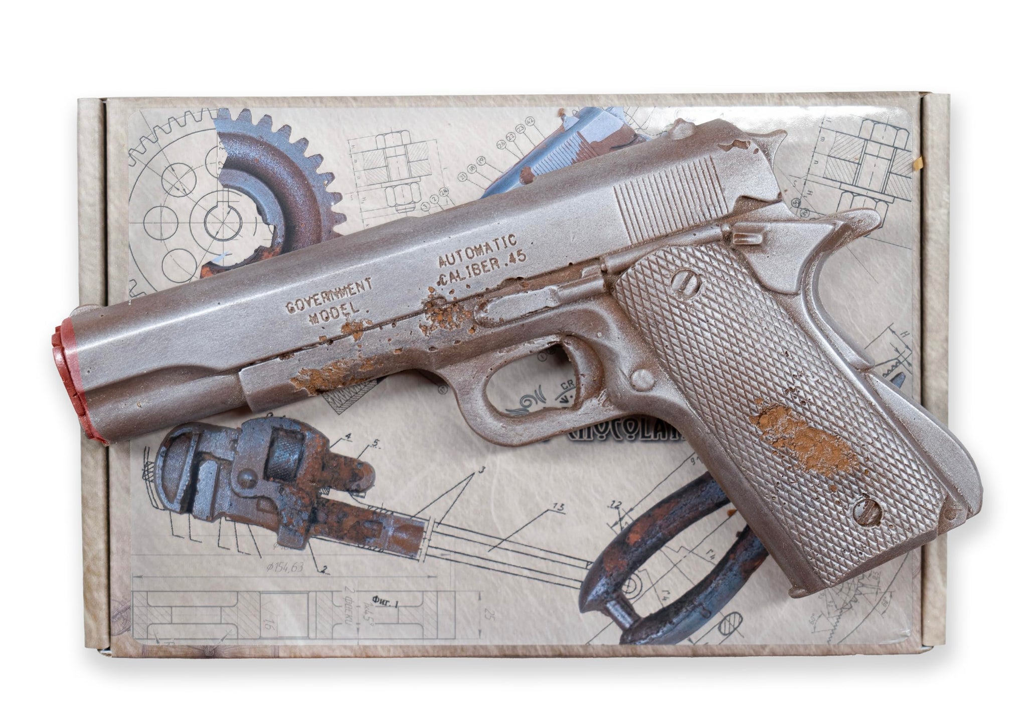 Chocolate Gift Box, Milk Chocolate Gun, Edible Gift Set for Men, 13 Ounces