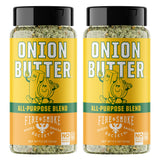 Fire & Smoke Society Onion Butter All Purpose Seasoning | BBQ Rubs for Smoking and Grilling | Steak, Grilled Chicken, Pork, Burgers | Onions, Green