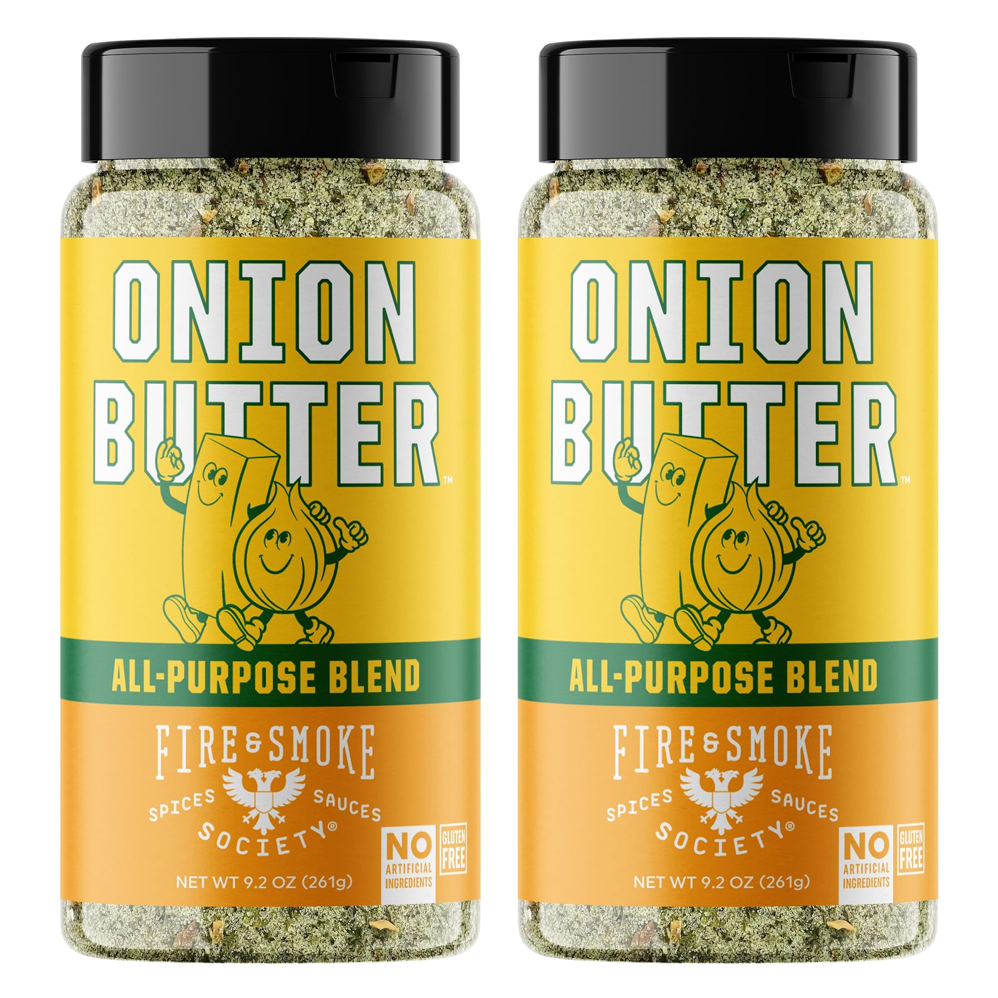 Fire & Smoke Society Onion Butter All Purpose Seasoning | BBQ Rubs for Smoking and Grilling | Steak, Grilled Chicken, Pork, Burgers | Onions, Green