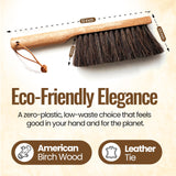 Dustpan Bench Woodworking Brush-USA 13 inch Horsehair Brushes are Used for Counter, Furniture, Drafting, Patio, Fireplace Cleaning, Shop Brush
