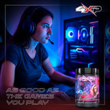 4XP Ultra Nightmare Watermelon Gaming Energy Drink Mix| Low-Caffeine Nootropic Powder with B Vitamins & Watermelon Flavor for Gamers | 50-Serving