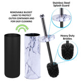 Deep & Sturdy Toilet Bowl Brush with Holder - Durable Scrubbing - Toilet Cleaners - Household Essentials - Silicone Brush - Bathroom Cleaner