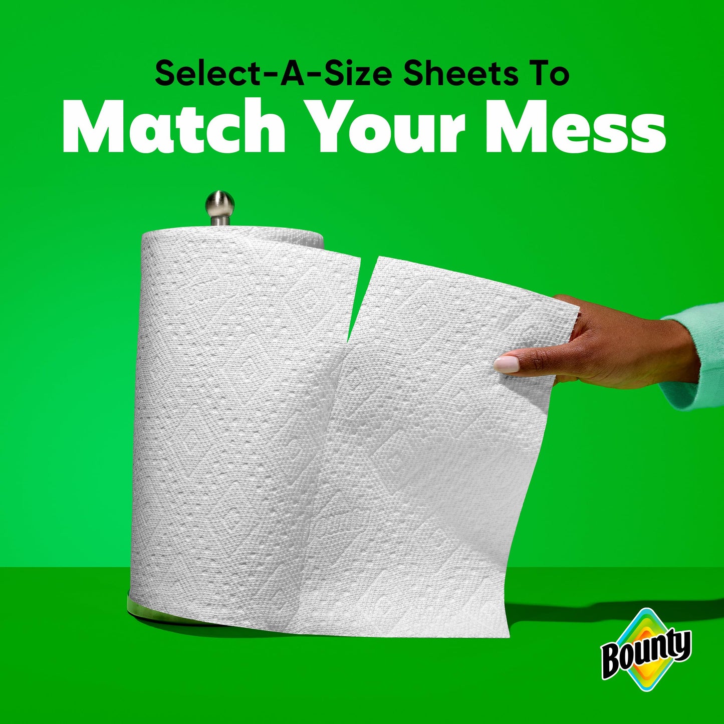 Bounty Select-A-Size Paper Towels, White, 2 Triple Rolls = 6 Regular Rolls