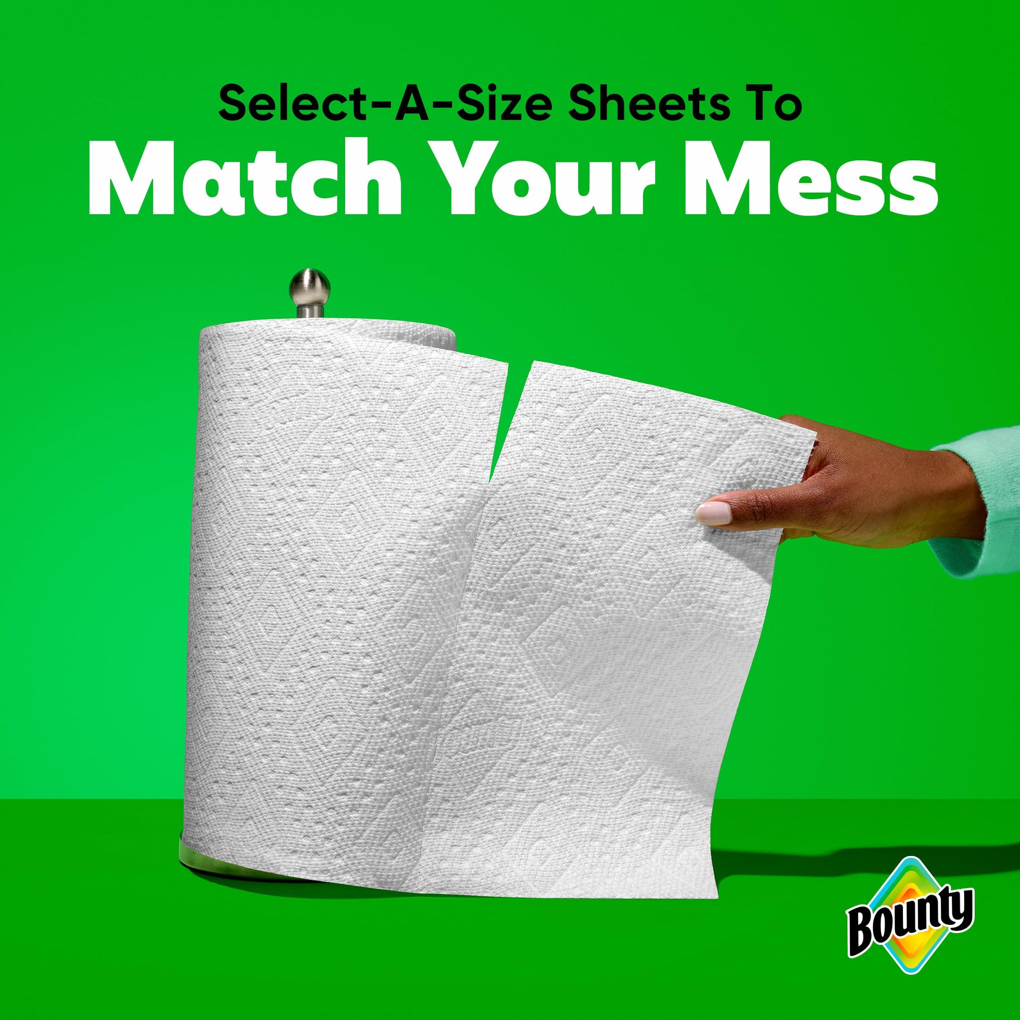 Bounty Select-A-Size Paper Towels, White, 2 Triple Rolls = 6 Regular Rolls