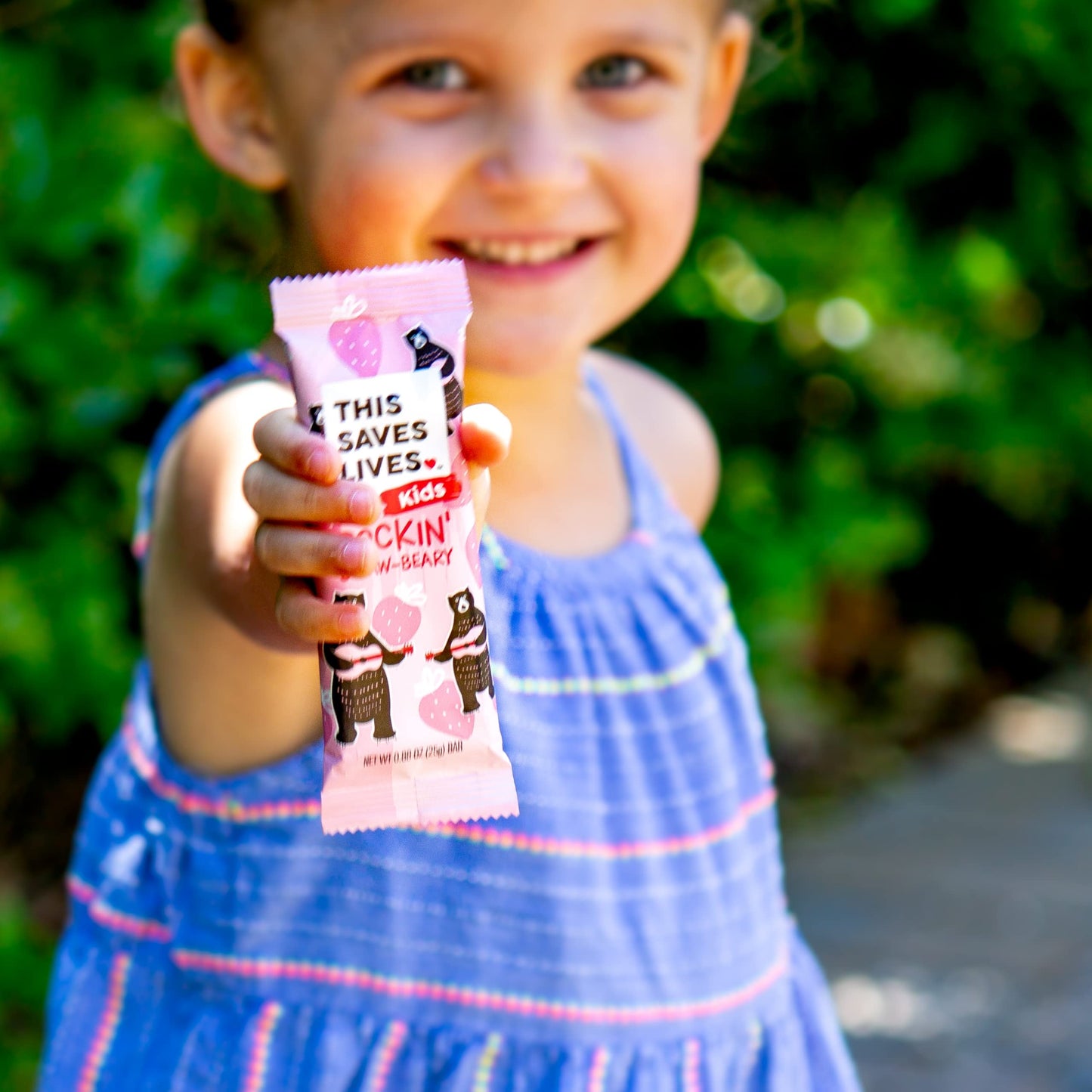 This Saves Lives Kids' Nut-Free Snack Bars, Helping to End Child Hunger, Individually Wrapped Kids Healthy Snack Bars - Gluten-Free, Non-GMO - Rockin'