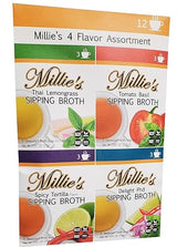 MILLIE'S SIPPING BROTH Steepable Vegetable Broth with Savory Seasonings for Snack Urges | Vegan, Keto, Gluten Free, Intermittent Fasting, and natural