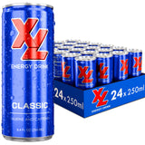 XL Energy Drink 24 Pack Classic Flavor - 80mg Caffeine &1000mg Taurine Energy Drinks with B Vitamins - Refreshing Energy Beverage for Energy Boost