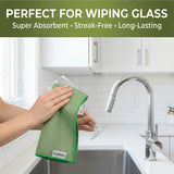 AZADARA 2-in-1 Scrub & Wipe Microfiber Cleaning Cloths - Non-Scratch Scrubbing Side + Soft Absorbent Side - Reusable Dual-Sided Cleaning Towels (6