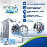 Whirl Fresh Washing Machine Cleaner Tablets, 24 Pack-Deep Cleaning Tablets for Top & Front Load HE Washer Cleaners, Descaler & Deodorizer, Septic
