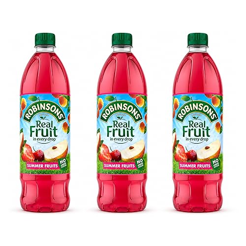 Robinson's Summer Fruits, No Added Sugar, 1-Liter (Pack of 3)